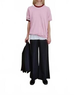 NEW AQUARIUS COCKTAIL ruth short sleeve shirt in pink